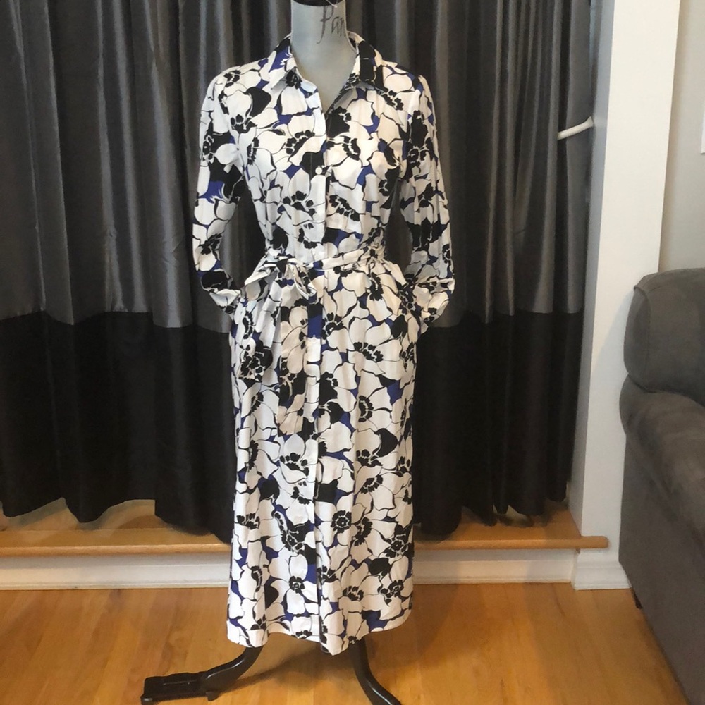 What to Wear print shirt dress. Brand new
